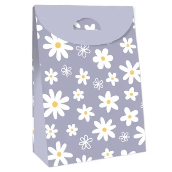 Big Dot of Happiness Purple Daisy Flowers - Floral Gift Favor Bags - Party Goodie Boxes - Set of 12 image {2}