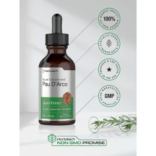 Horbaach Pau D'Arco Liquid Extract | 2 fl oz image {4}