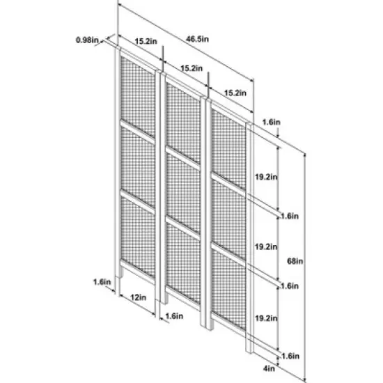 Lomita Rattan Room Divider Natural - Threshold&trade; designed with Studio McGee image {4}