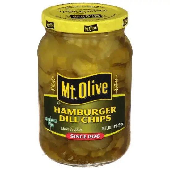 Mt. Olive Hamburger Dill Pickle Chips - 16oz image {1}