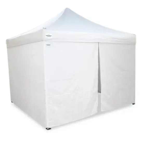 Caravan Canopy V-Series 10 x 10' 2 Straight Leg Sidewall Kit & V-Series II 10 x 10' Entry Level Angled Leg Instant Canopy for Recreational Uses image {1}