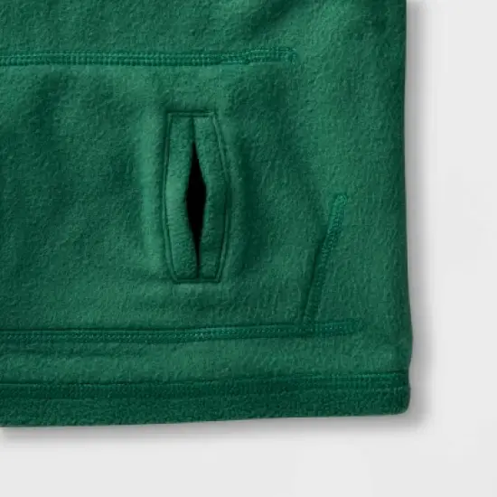 Toddler Boys' Adaptive Fleece Mock Neck Top - Cat & Jack&trade; Forest Green image {3}