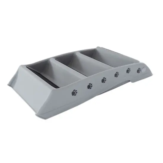 Pet Adobe 4-Step Folding Pet Stairs for Indoor and Outdoor Use, Gray image {3}