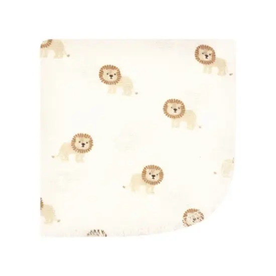 Hudson Baby Infant Boy Flannel Cotton Washcloths, Brave Lion 10 Pack, One Size image {6}