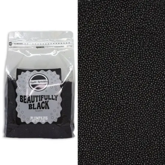 Mystic Sprinkles Plumpkins - Beautifully Black Nonpareils 5lbs Bulk Bag image {5}