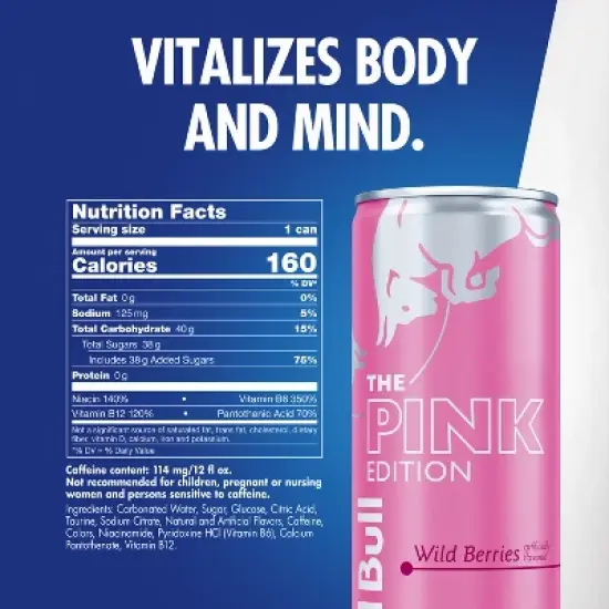 Red Bull Pink Edition Energy Drink - 12 fl oz Can image {1}