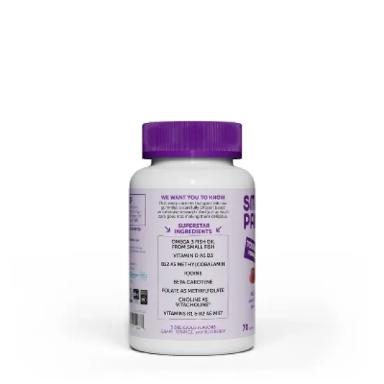 SmartyPants Toddler Formula Multivitamin Gummies - Grape, Blueberry, & Orange - 70ct image {3}