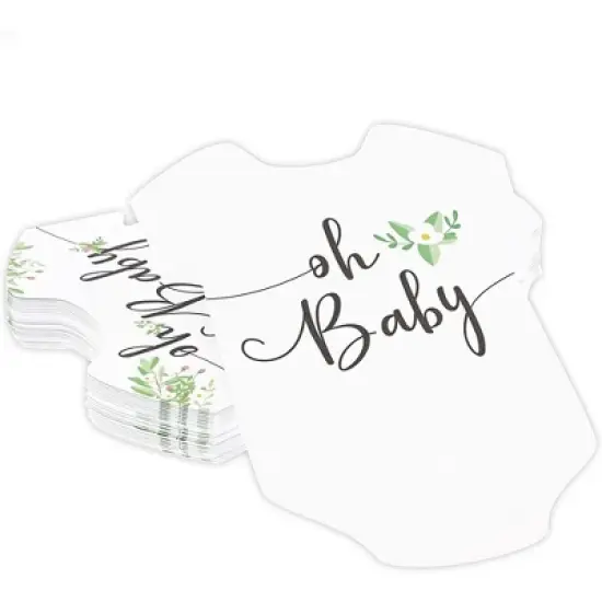 Sparkle and Bash 50 Pack Girl Baby Shower Prediction and Advice Cards for Parents to Be, Party Game with Floral Design, 5 x 7 In image {6}