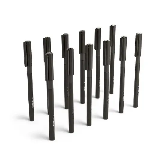 TRU RED Ballpoint Gripped Pen Med Point 1.0mm Blk Dozen TR52864 image {6}