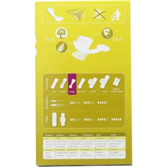 Natracare Organic Cotton Panty Liners Tanga - 30 ct image {1}