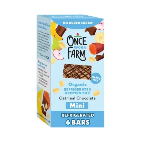 Once Upon A Farm Organic Oatmeal Chocolate Refrigerated Mini Protein Bars - 4.68oz/6ct image {7}