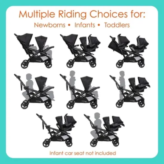 Baby Trend Sit N Stand Double 2.0 Stroller - Dash Gray image {2}