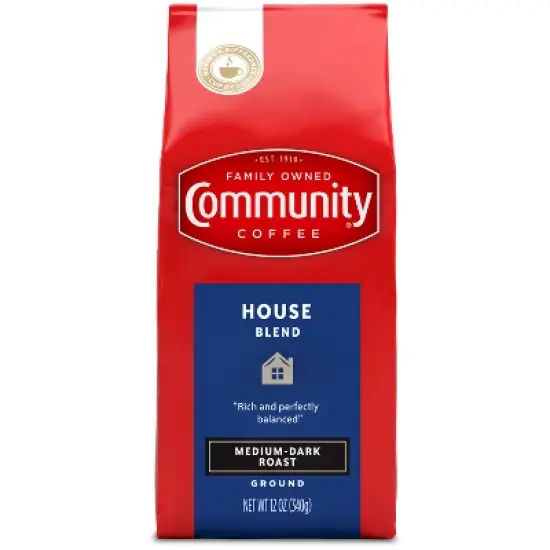 Community Coffee House Blend Medium Dark Roast Ground Coffee - 12oz image {4}