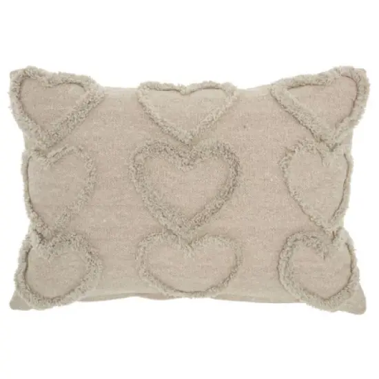 14"x20" Oversize Life Styles Raised Hearts Lumbar Throw Pillow - Mina Victory image {4}