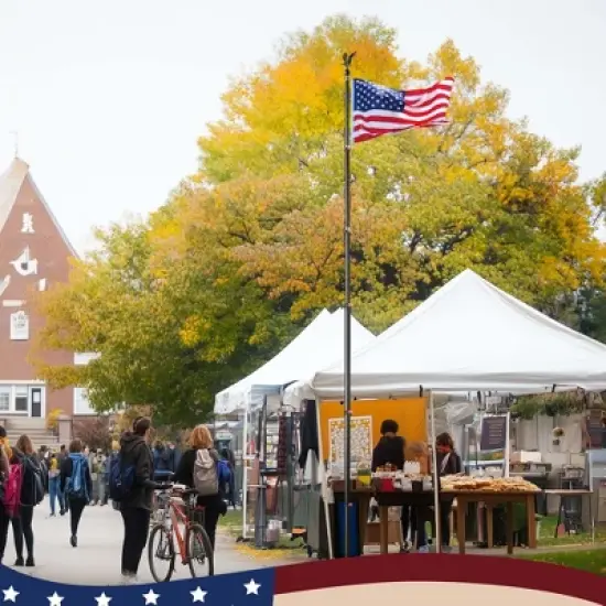 Yescom upgraded 20 Ft Telescopic Aluminum Lightweight Flag Pole Kit with Eagle & Ball Topper Outdoor Yard Residential Black image {8}