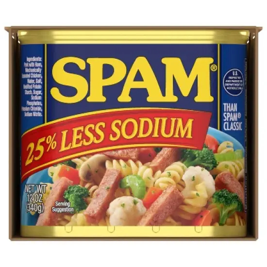SPAM Less Sodium Lunch Meat - 12oz image {1}