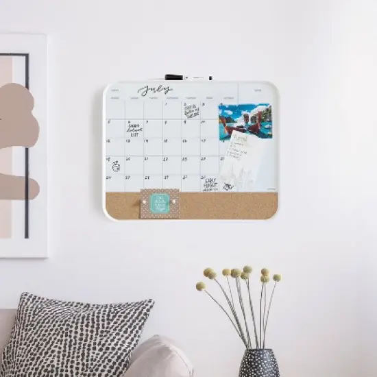 U Brands 16"x20" Mod Frame 3-in-1 Planner Board - White image {6}
