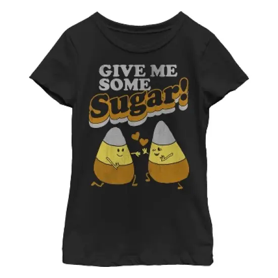 Girl's CHIN UP Halloween Candy Corn Sugar T-Shirt image {2}