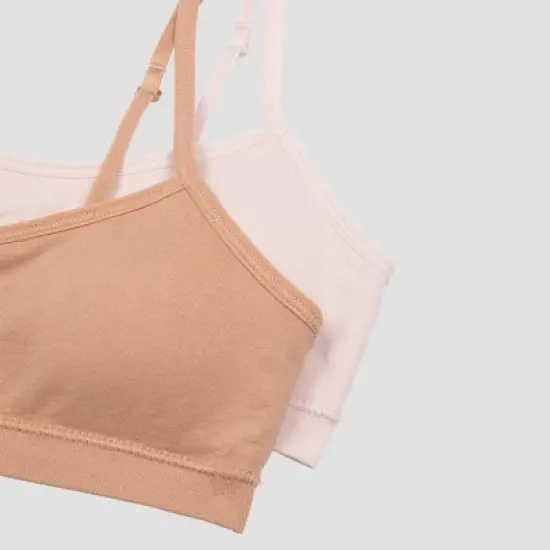Hanes Girls' 2pk Strappy Bra - Golden Rose image {2}