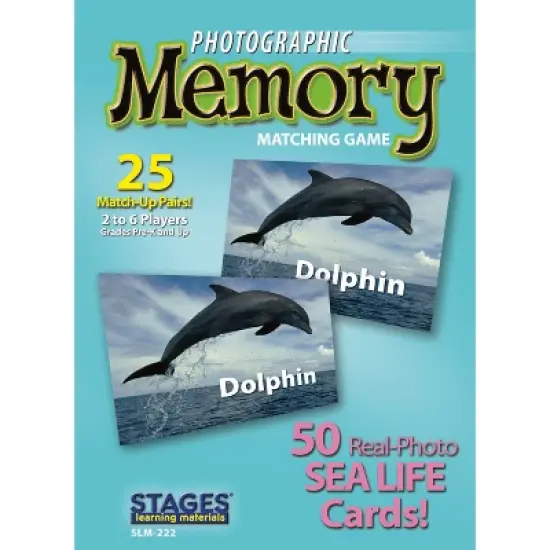 Stages Learning Materials Photographic Memory Matching Game, Sea Life image {5}