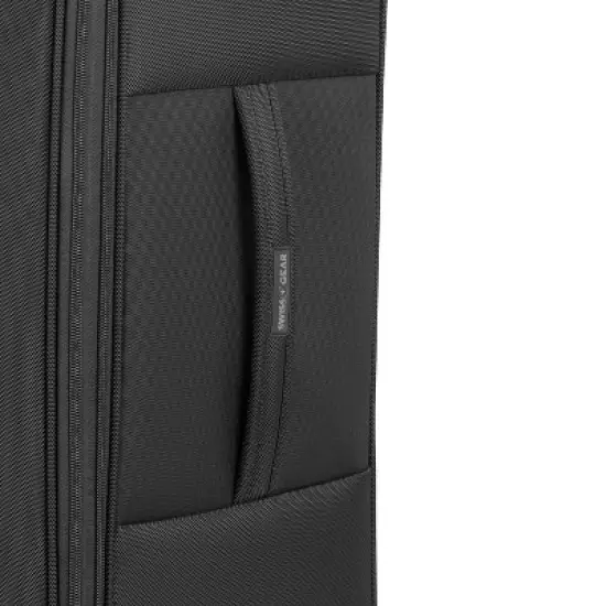 SWISSGEAR Checklite Softside Large Checked Suitcase - Black: 8-Wheel Tear-Resistant Luggage image {2}