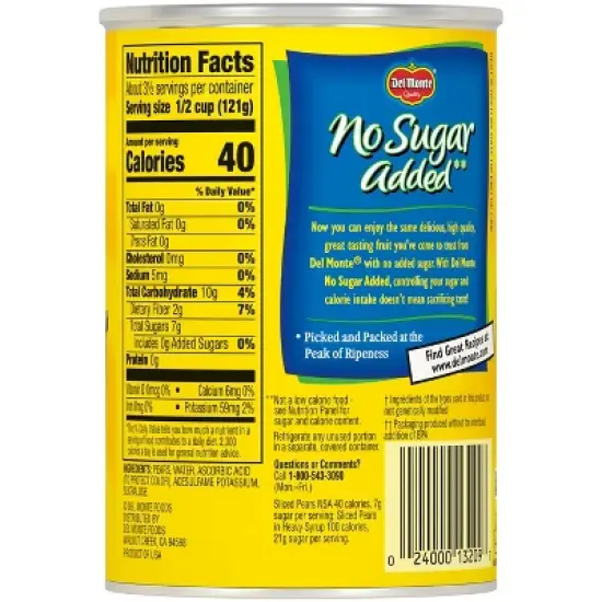 Del Monte Sliced Pears - 14.5oz image {1}