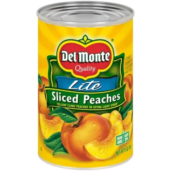 Del Monte Lite Yellow Cling Peach Slices in Extra Light Syrup 15oz image {4}