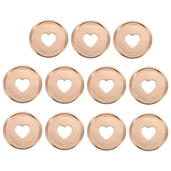 Unique Bargains Plastic DIY Notebook Planner Heart Binder Rings 11 Pcs image {6}