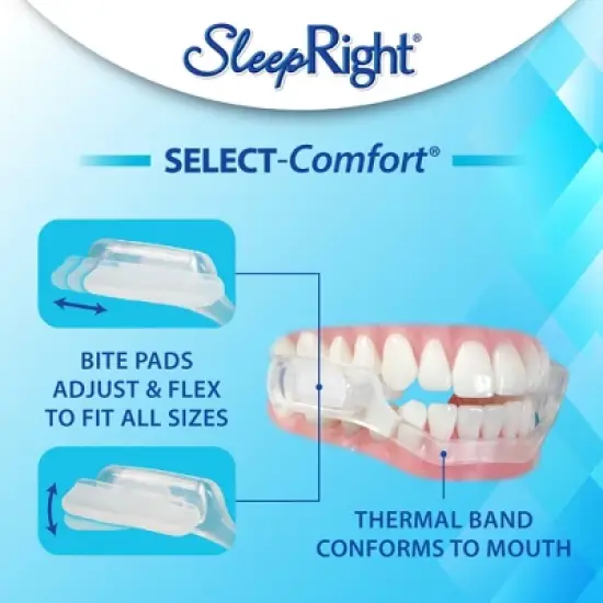 SleepRight Select-Comfort Dental Guard - Sleeping Teeth Guard & Mouth Guard to Prevent Teeth Grinding, Clenching & Bruxism image {4}