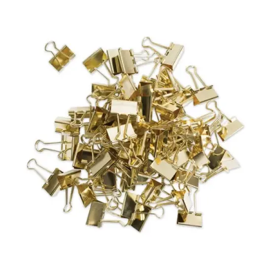 U Brands Binder Clips, Medium, Gold, 72/Pack image {2}