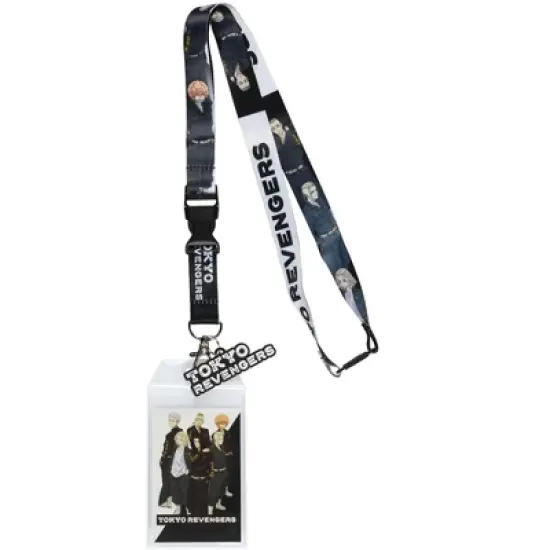 Tokyo Revengers Lanyard Anime Manga Manji Gang Breakaway ID Badge Holder with 2" Rubber Charm image {4}