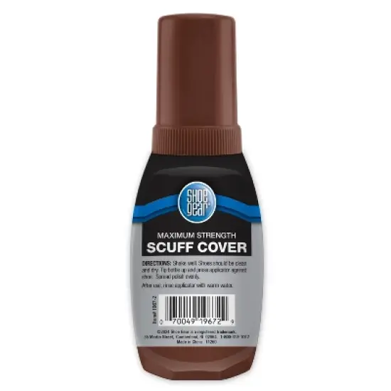 Shoe Gear Scuff Cover Superior Coverage - Brown 2.5 fl oz: Liquid Shoe Accessory Polish image {1}