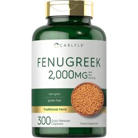 Carlyle Fenugreek Supplement 2000mg | 300 Capsules image {3}