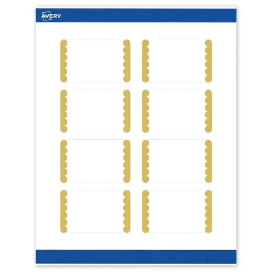 Avery Printable Rectangle Labels, Gold Edge Dots, 2" x 3", Matte White Rectangle Labels, Permanent, Laser/Inkjet, 80ct, Great for Product Labels image {8}