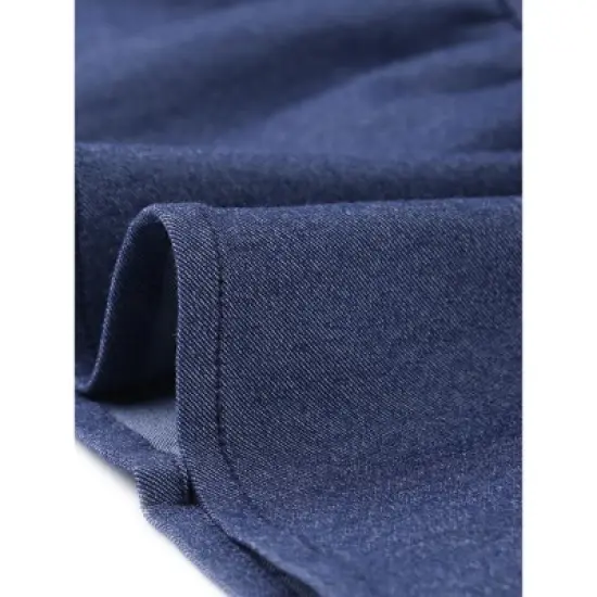 Agnes Orinda Women's Plus Size Ruffle Sleeveless Keyhole Chambray Fashion Dress image {4}