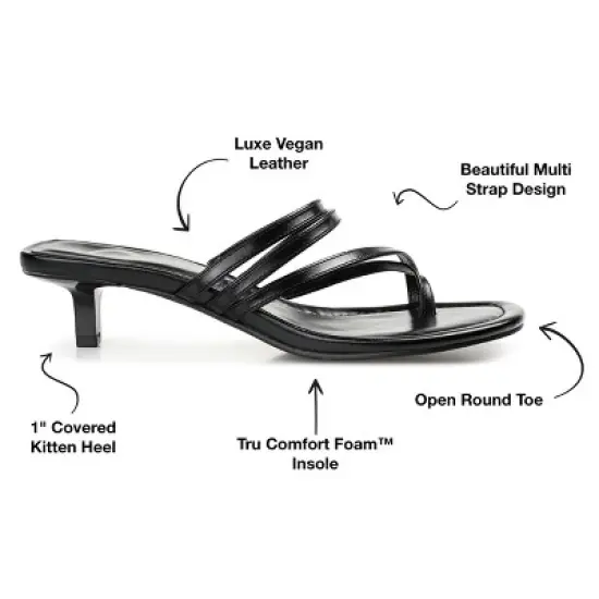 Journee Collection Womens Lettie Tru Comfort Foam Open Toe Kitten Heel Pumps image {7}