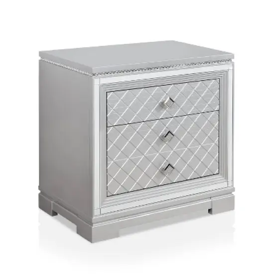 3pc Tenaya Bed with 2 Nightstands Set Silver/Gray - HOMES: Inside + Out image {11}