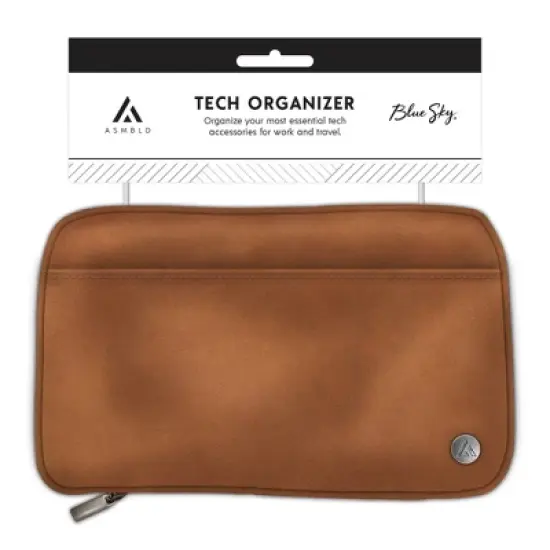 ASMBLD Faux Leather Tech Organizer Tan image {1}