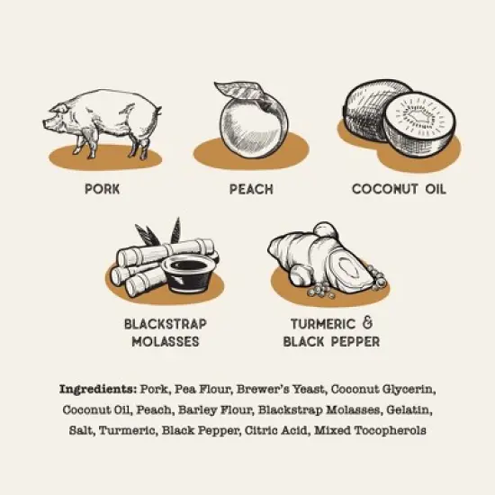 Dog Treat Naturals Superfood Sticks - Pork & Peach 10oz, All-Natural Pet Treats image {2}