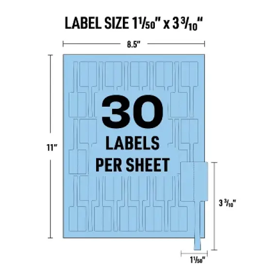 Avery Cable Labels, P-Style, 1.02" x 3.3", 8 Colors, 240ct (61541) image {6}