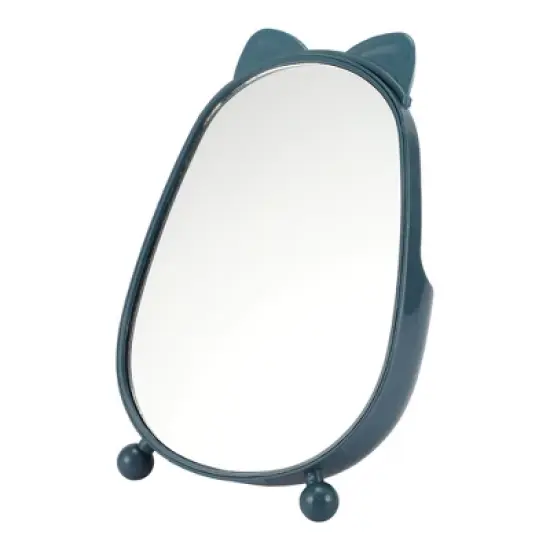 Unique Bargains Portable Cartoon Cat Ears Desktop Cosmetic Mirror 1 Pc image {4}