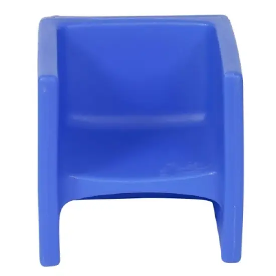 Children's Factory CF910-009 Flexible Seating Toddler Kids Cube Chair Classroom Furniture for Daycare, Playroom, and Homeschool, Blue image {1}