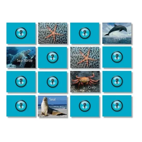 Stages Learning Materials Photographic Memory Matching Game, Sea Life image {1}