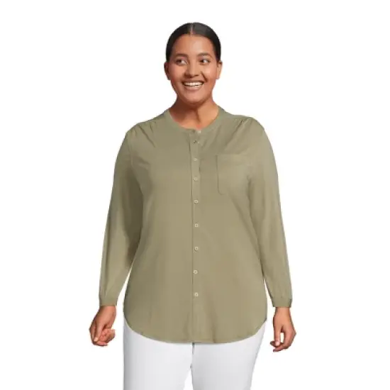 Lands' End Women's Long Sleeve Jersey A-line Tunic image {11}