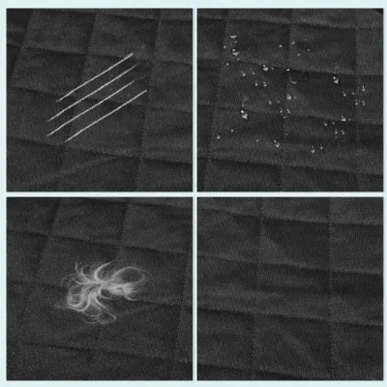 Unique Bargains Multi-Layered Waterproof Dog Car Seat Cover for Back Seat Black 1 Pc image {3}