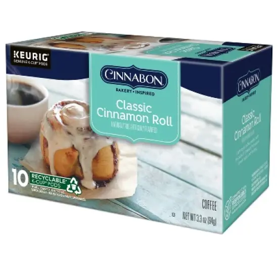 Cinnabon Classic Cinnamon Roll Flavored Keurig K-Cup Coffee Pods image {12}