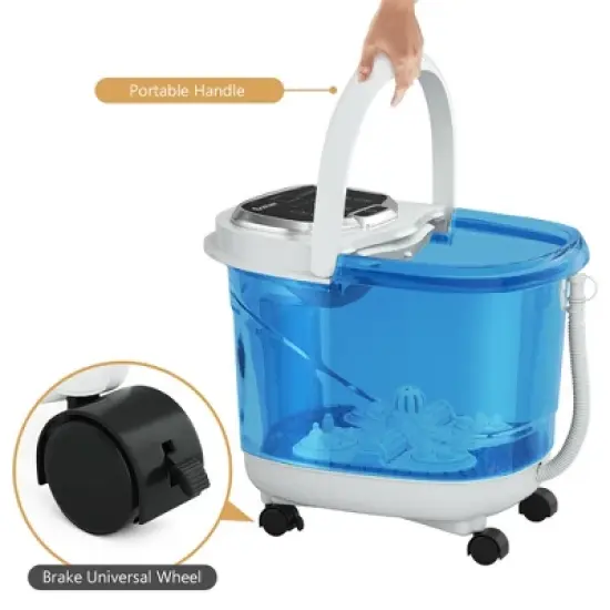 Costway Portable Foot Spa Bath Motorized Massager Electric Feet Salon Tub w/Shower Timer image {6}