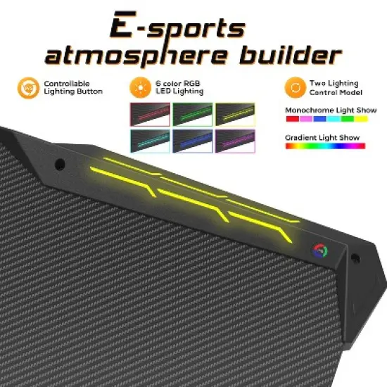 44x25 Gaming Desk with R-shaped Legs image {4}