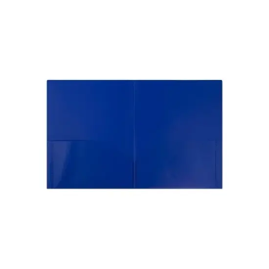JAM Paper Pop 2-Pocket Portfolio Folder Deep Blue 96/Box (382EBUB) image {1}