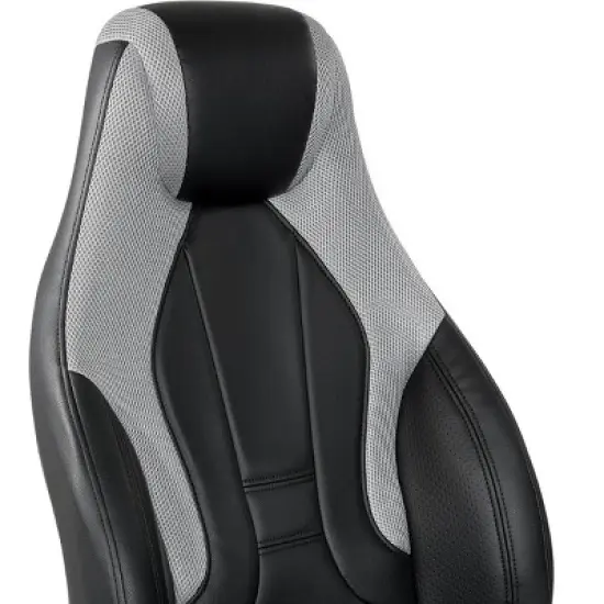 Commander Gaming Chair In Faux Leather Black/Gray - OSP Home Furnishings image {7}